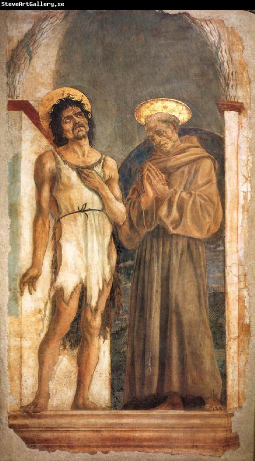 DOMENICO VENEZIANO St John the Baptist and St Francis sdn